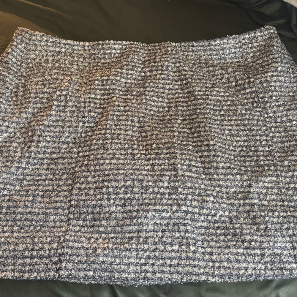 J. Crew Factory Textured Gray Pencil Skirt